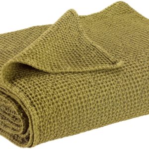 Jeté recyclé Maia Cèdre 180×260 coton La Vallée du blanc Jeté recyclé Maia Cèdre 180×260 coton Jetés de lit La Vallée du blanc