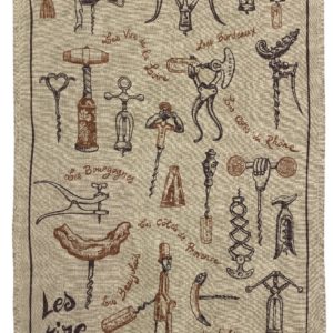 Torchon lin Les sommeliers Naturel 45 x 70 La Vallée du blanc