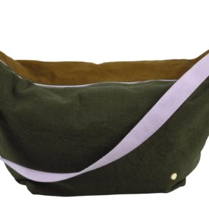 Sac demi-lune Tricolo Lilas ananas 53 x 28 x 12 Sacs demi-lune La Vallée du blanc