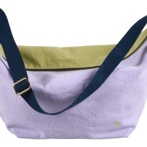 Sac demi-lune Tricolo Lilas ananas 53 x 28 x 12 Sacs demi-lune La Vallée du blanc