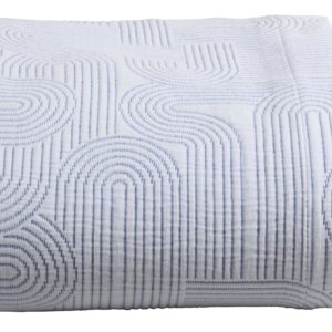 Jeté Kiko Indigo 260 x 260 Jetés de lit La Vallée du blanc