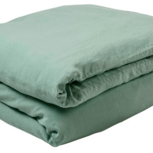 Housse de couette Mona Céladon 140 x 200 Housses de couette La Vallée du blanc