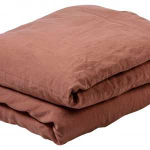 Housse de couette Mona Rhubarbe chanvre 240×220 Housses de couette La Vallée du blanc