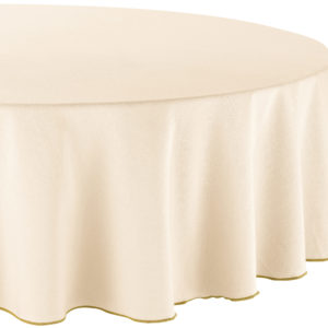 Nappe recyclée Grace ronde Ficelle Diamètre 160 Nappes La Vallée du blanc